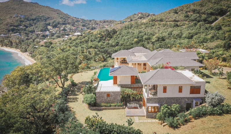 Villa One - Full Aerial View